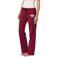 Ladies (Juniors) Flannel Plaid Pants - Red